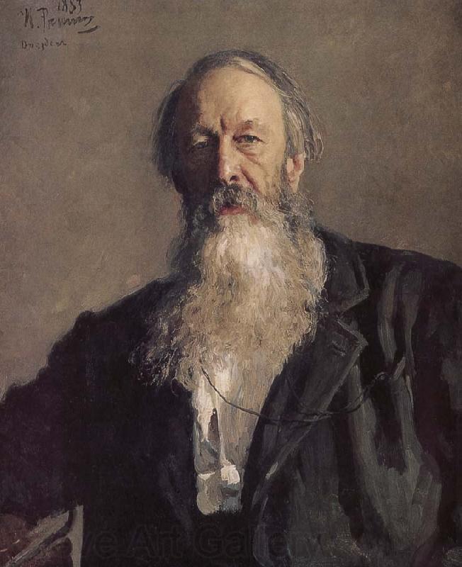 Ilia Efimovich Repin Stasov portrait France oil painting art